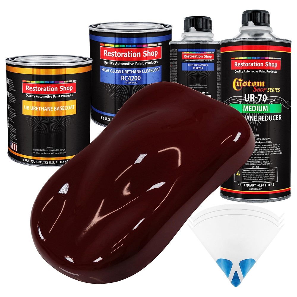 Restoration Shop - Burgundy Urethane Basecoat with Clearcoat Auto Paint -