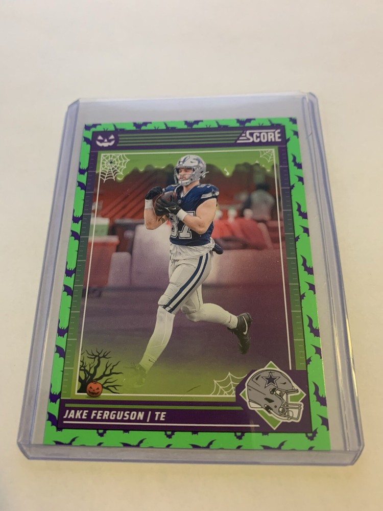 2024 Dallas Cowboys Jake Ferguson #76 GREEN BATS Football Score-A-Treat Card