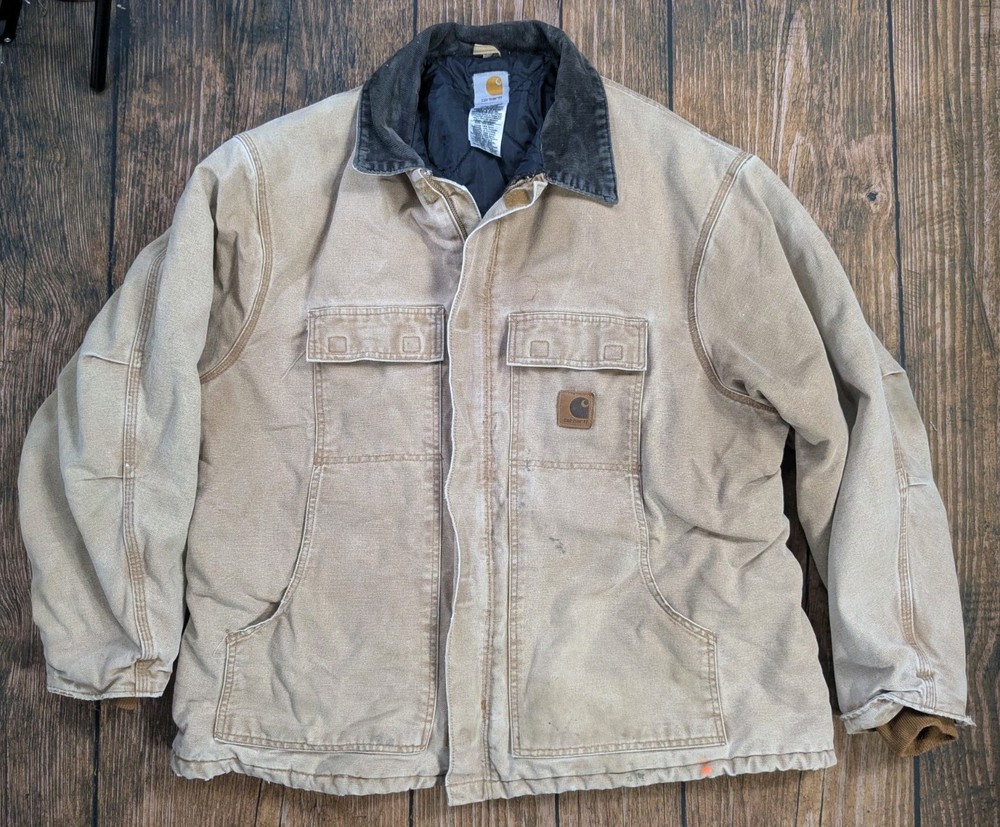 Carhartt C26 Arctic Quilt Lined Hooded Jacket in Brown for Men - XXL Work Coat