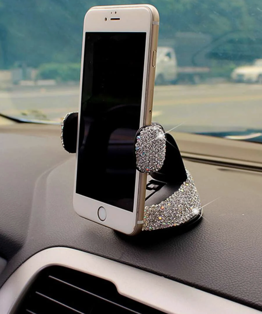 AUTO Cristal Brillante Estrás Coche Soporte para Teléfono Salpicadero Soporte Ventilación de Aire EE. UU.