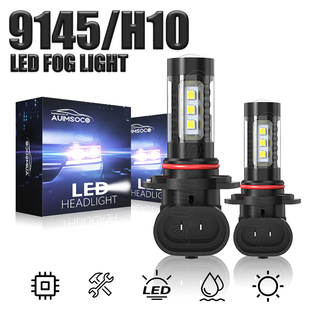 2017-2019 Ford F750 LED Fog Light Kit - 9145/H10 Bulbs Bright White 2Pcs