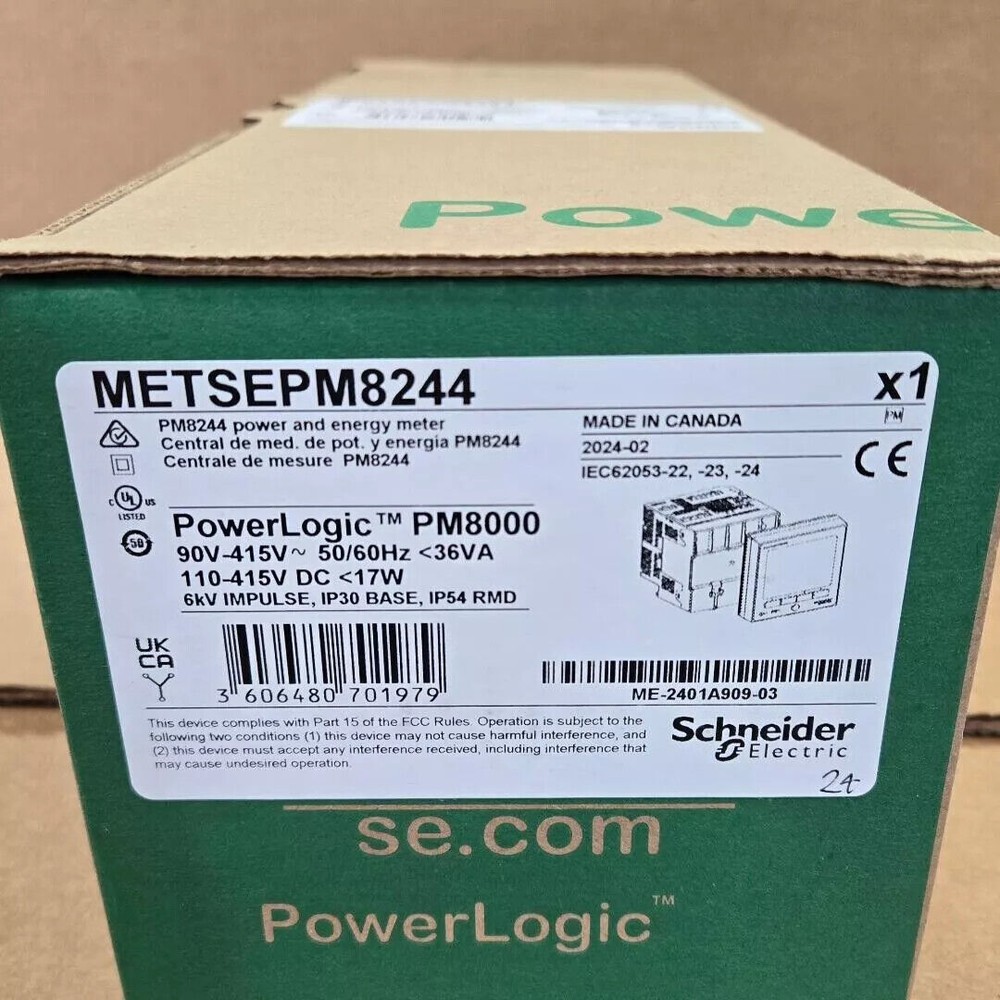 New Schneider METSEPM8244 PowerLogic Power and Energy Meter Expedited Shipping