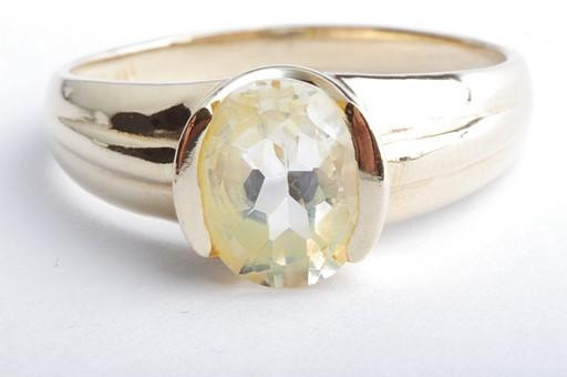 Citrine 9K Yellow Gold Ring Size 66 Solid 375 Hallmark