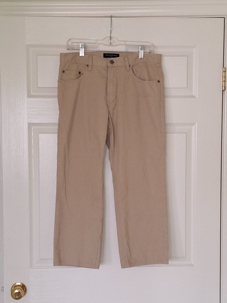 Banana Republic Tan Thin Corduroy Pants, Men's Size 31x30, 100% Cotton