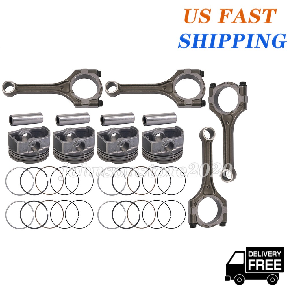 Hyundai Accent Kia Rio 1.6L DOHC 4pc Piston & Rod Kit 2012-2016