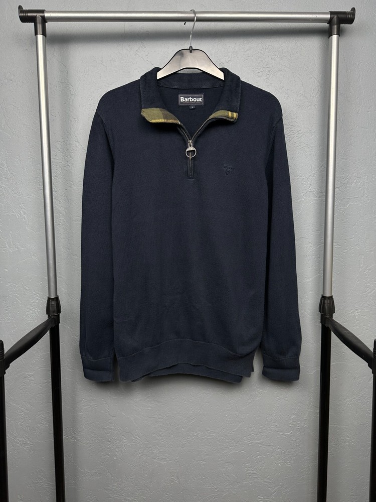 Barbour Vintage Mens 1\4 Zip Mens Sweater Size L