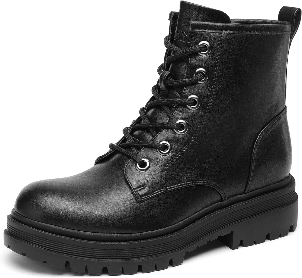 DREAM PAIRS Women's Stylish Lace-Up Combat Ankle Booties for Everyday Wear