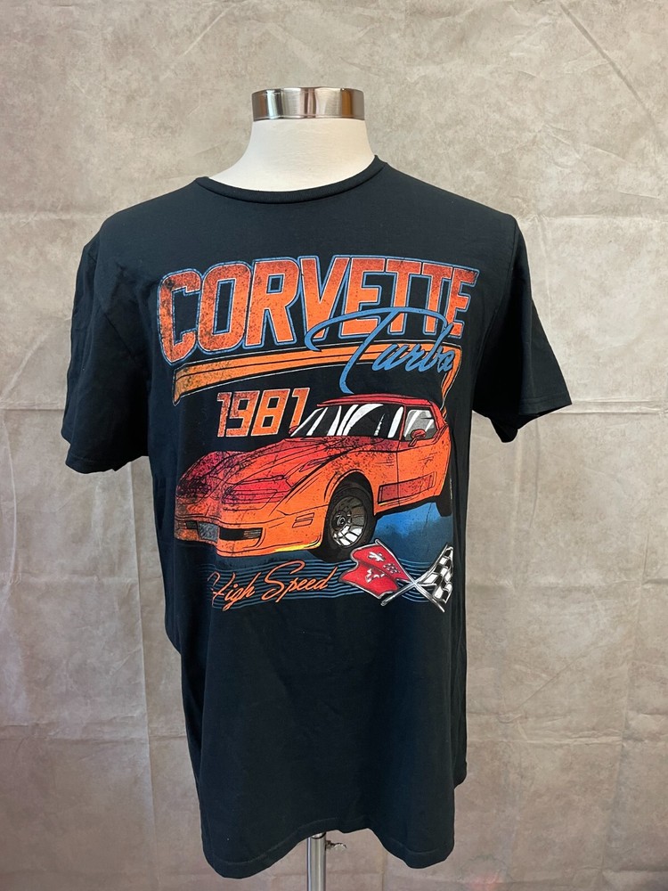 CORVETTE TURBO 1981 - Chemistry Graphic T-Shirt Short Sleeve Black Size L