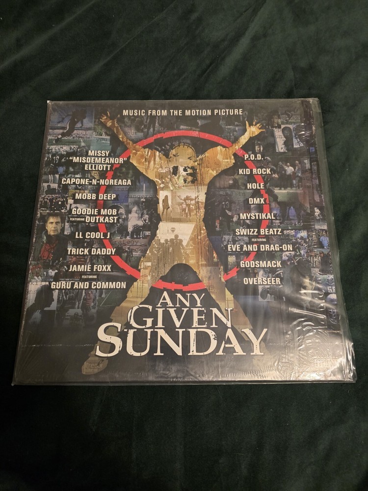 ANY GIVEN SUNDAY SOUNDTRACK OG Cutout Promo 2X LP With Insert 2000