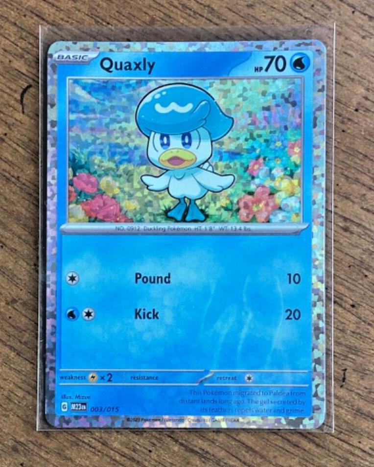 2023 McDonald's Pokemon TCG Match Battle #3 Quaxly holo card