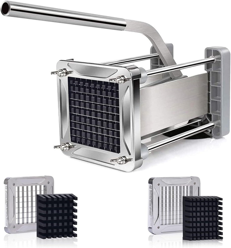 Potato Cutter for French Fries with 1/2 Inch and 3/8 In... French Fry Cutter