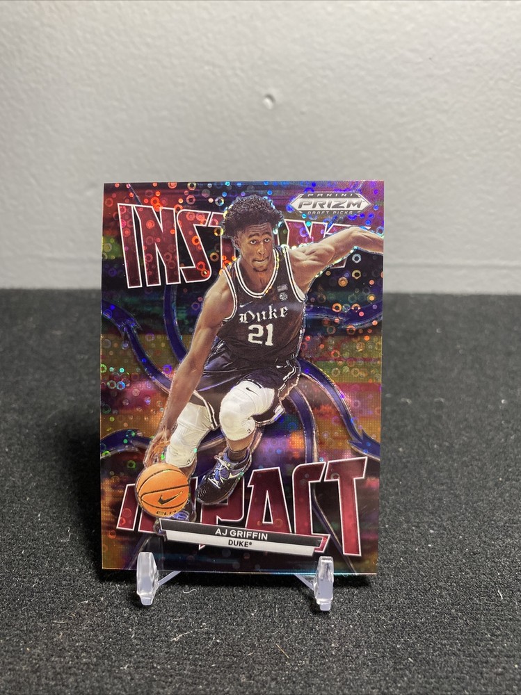 2022-23 Prizm Draft Picks AJ Griffin Instant Impact Pink Circles Prizm RC #15/20