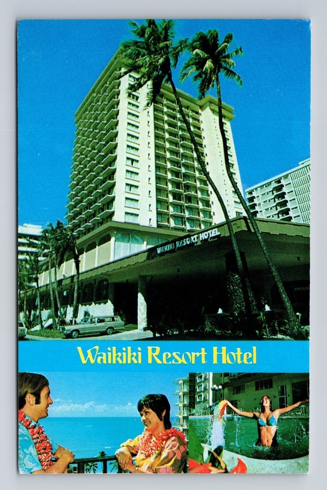 Waikiki HI-Hawaii, The Waikiki Resort Hotel Advertising, Vintage Postcard
