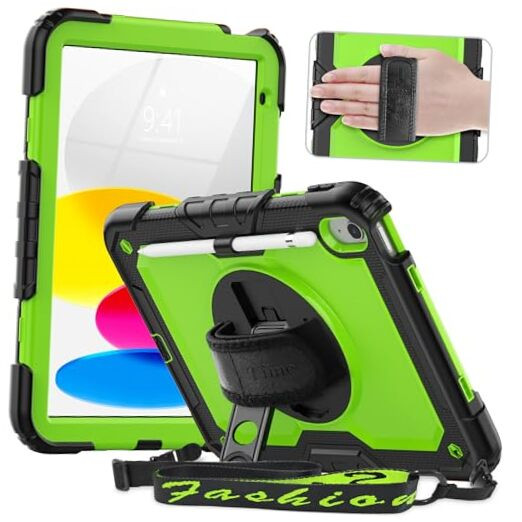 Rugged iPad 10th Gen 10.9 Case - Heavy Duty Shockproof Protection