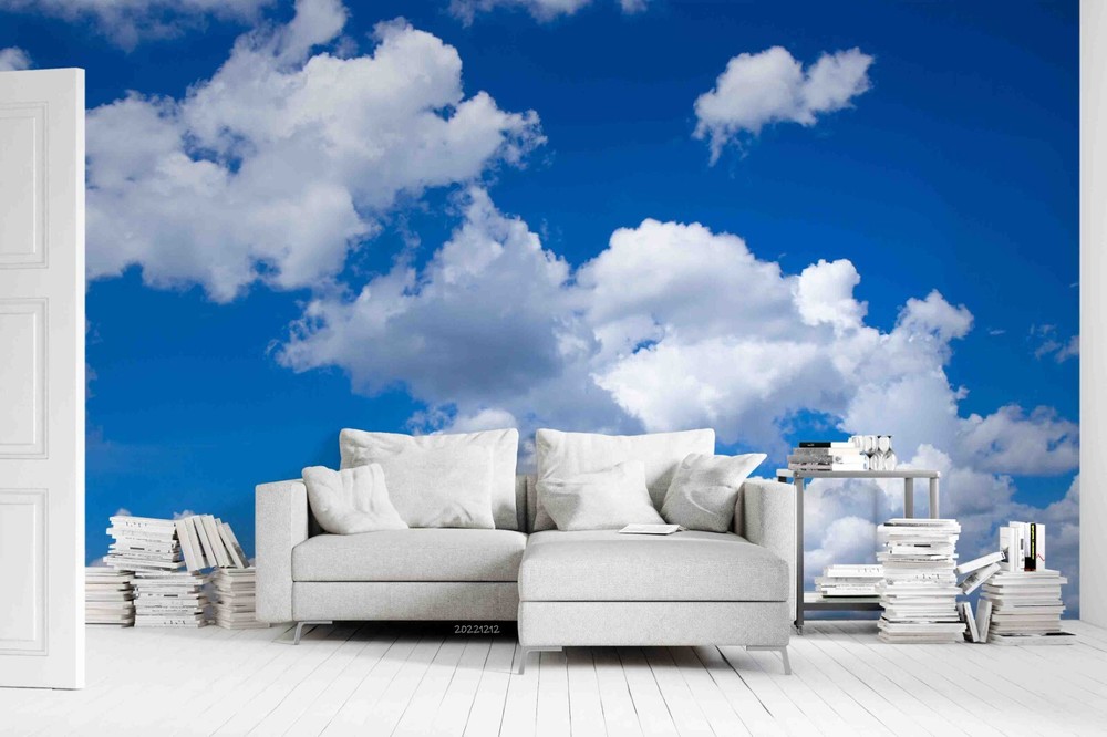 3D Blue Sky White Cloud Nature Wall Murals Wallpaper Murals Wall Sticker