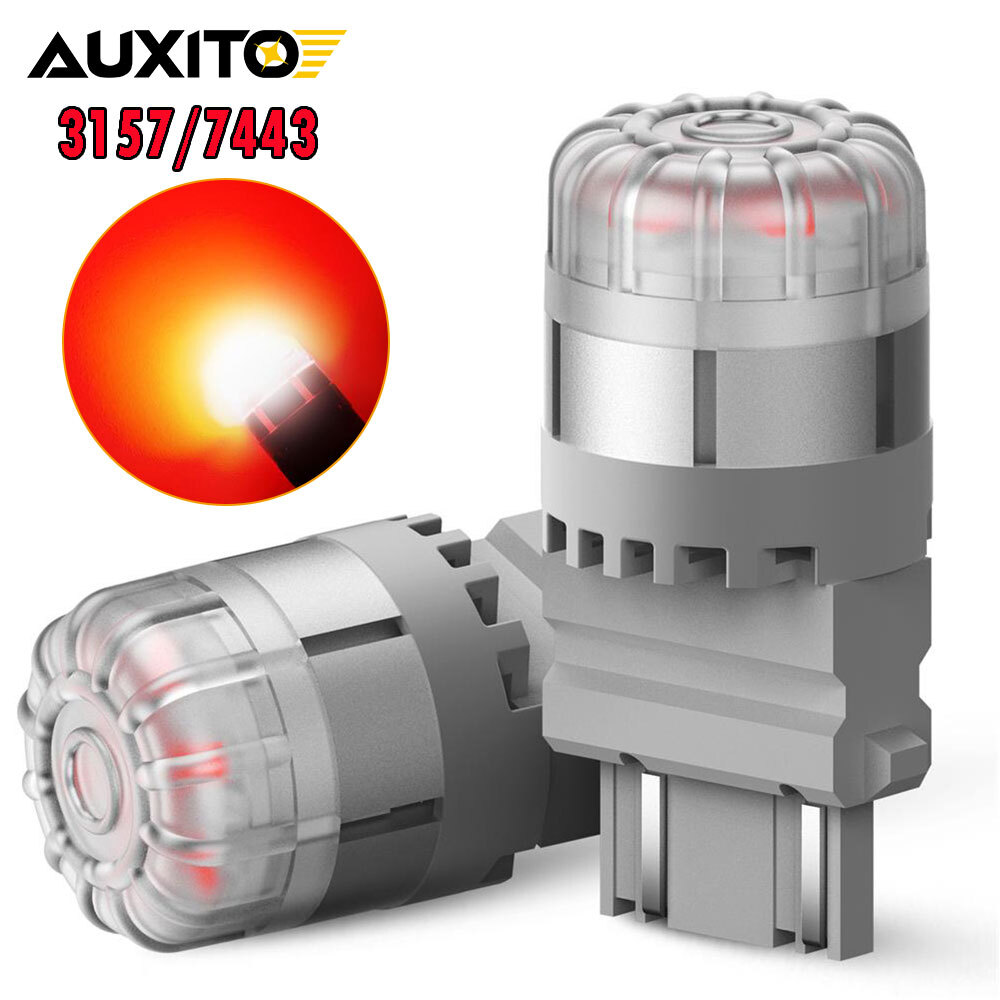 AUXITO 3157 7443 CANBUS LED Brake Stop Signal Tail Light Bulb For Ford Red/Amber