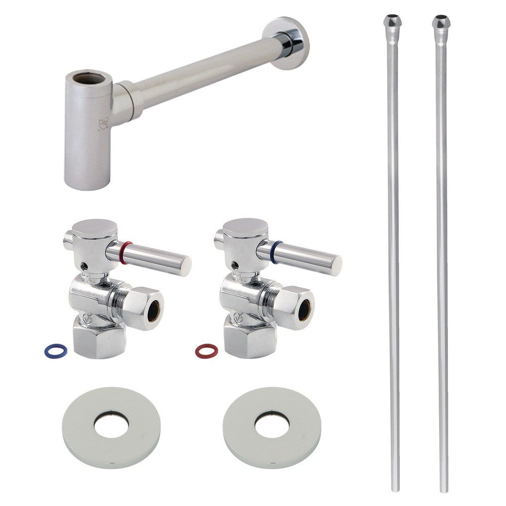 Kingston Brass CC4310.DLLKB40 Trimscape Plumbing Supply Kit Combo - Chrome