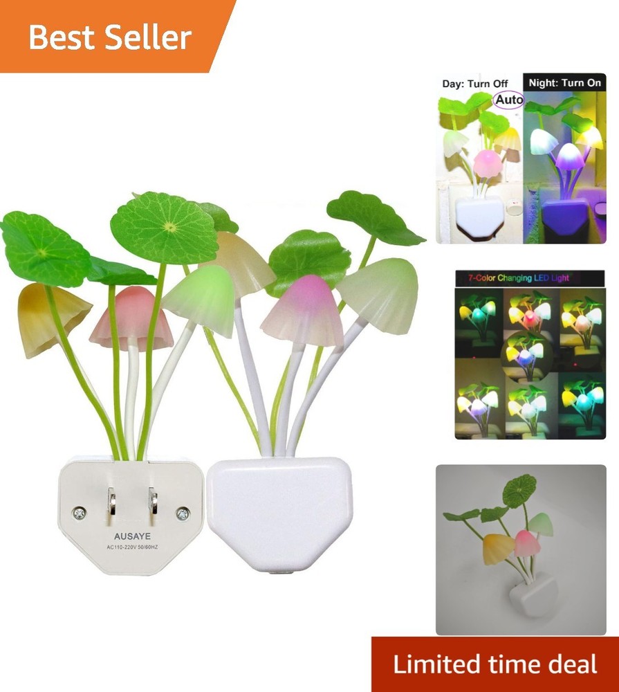 Sensor LED Night Light Plug-in - 2 Pack Color Changing Wall Lamps for Every Room