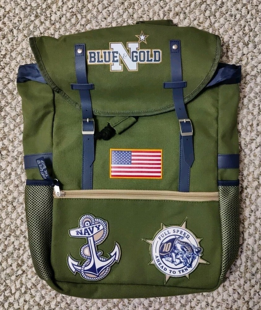 US Naval Academy NAVY Blue & Gold Backpack Beat Army New W/O Tags