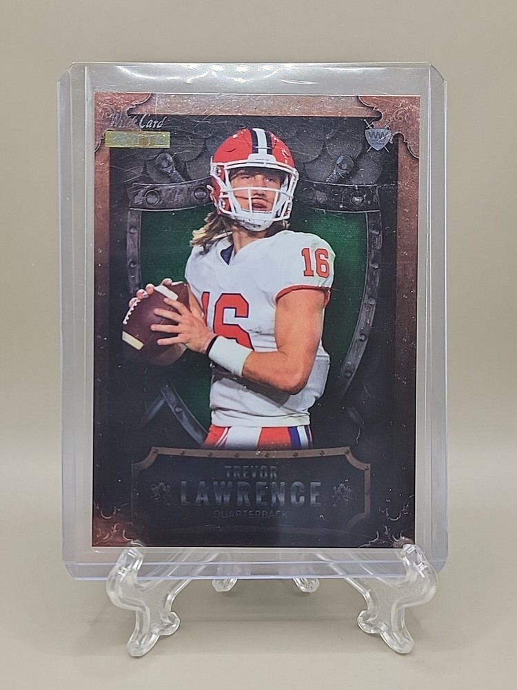 2021 wild card bronze border black scales green shield #mww-1 trevor lawrence