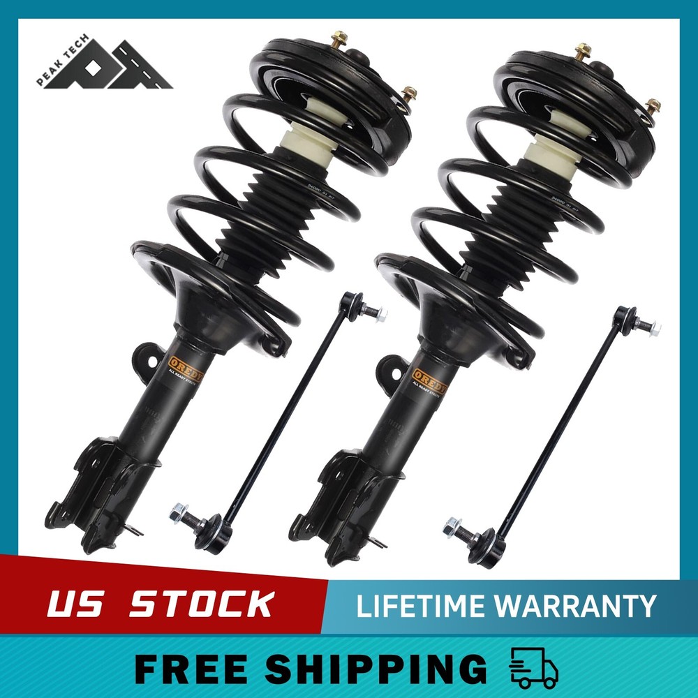 4PC Front Struts & Sway Bar Links for 2007 2008 2009 Hyundai Santa Fe Assembly