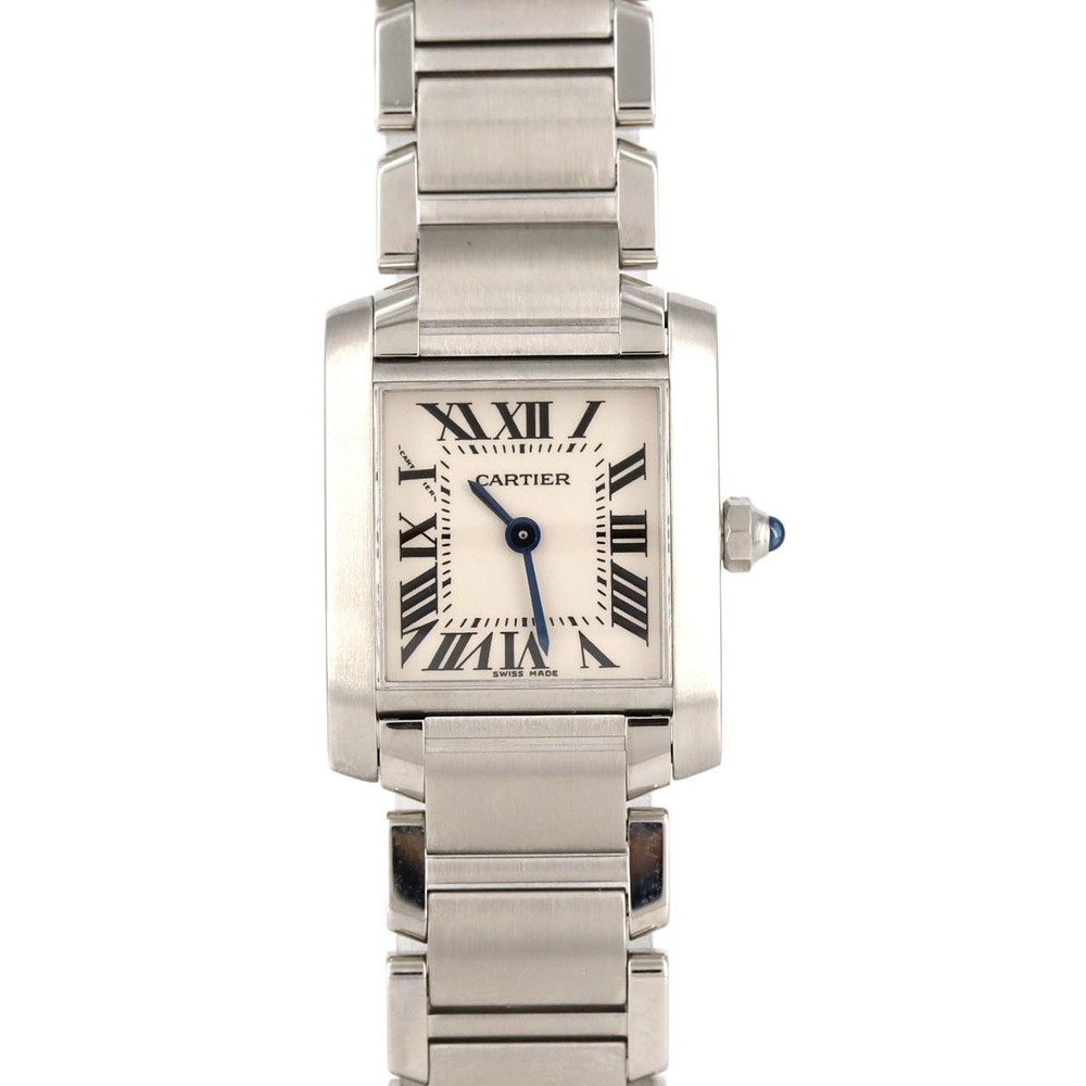 Authentic Cartier Tank Francaise SM W51008Q3 Stainless Steel Quartz Watch  