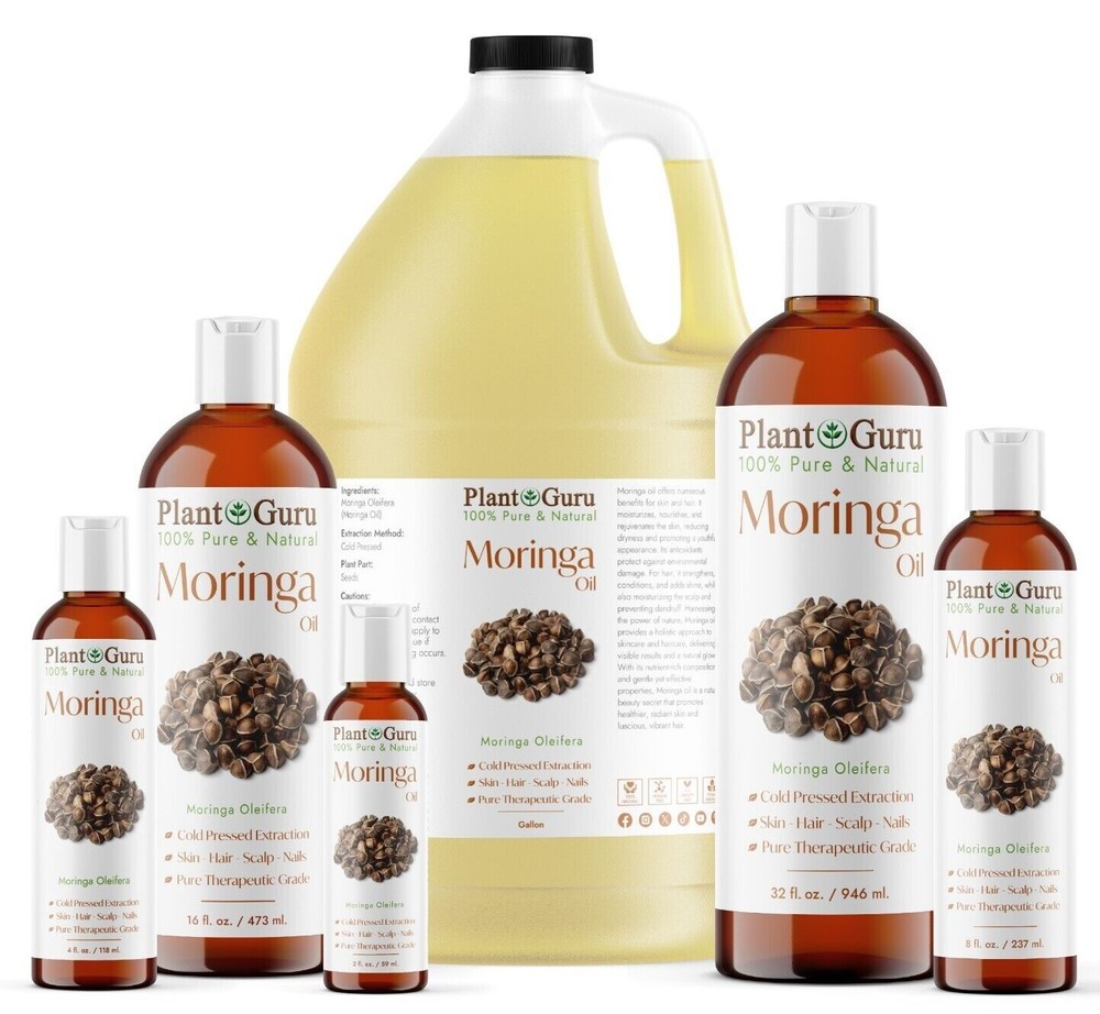 Moringa Oleifera Seed Oil Cold Pressed 100% Pure Natural Carrier