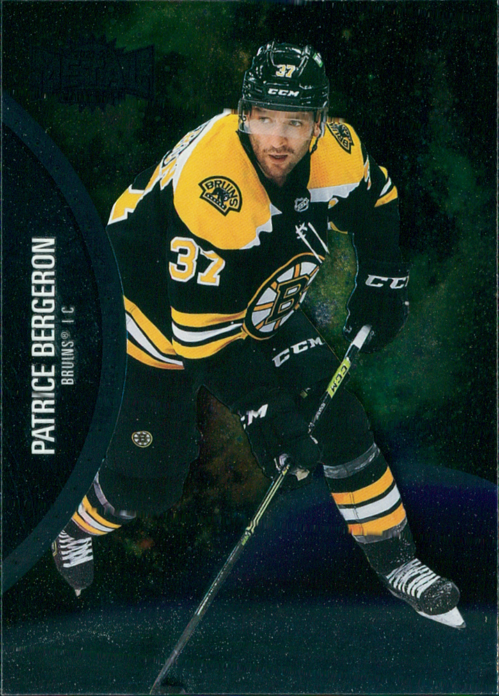 2021-22 Skybox Metal Universe Hockey Card #76 Patrice Bergeron