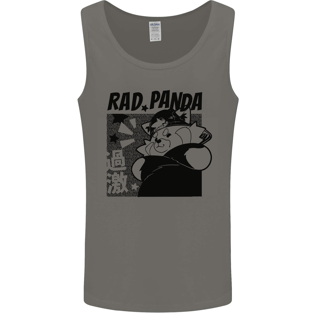 Rad Red Panda Japanese Cool Mens Vest Tank Top