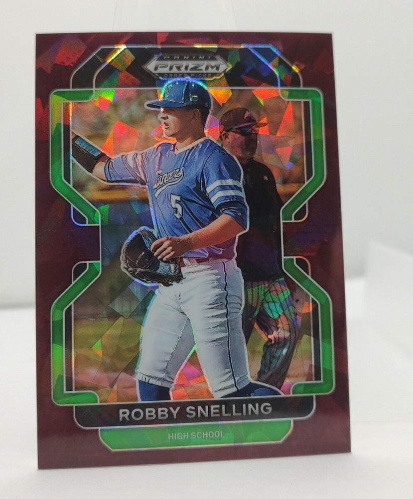 2022 Prizm Draft Picks Base Burgundy Cracked Ice #PDP39 Robby Snelling /23