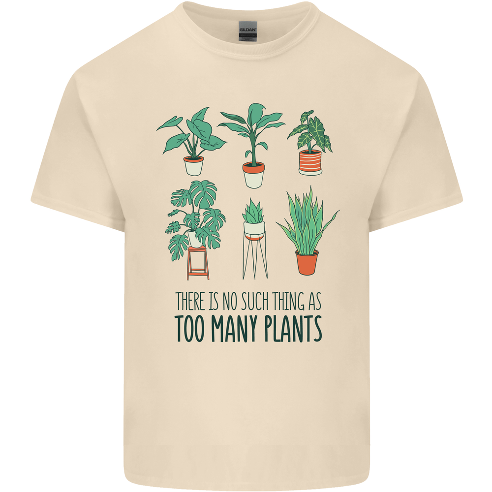 No Such Thing as Too Many Plants Gardening Mens Cotton T-Shirt Tee Top