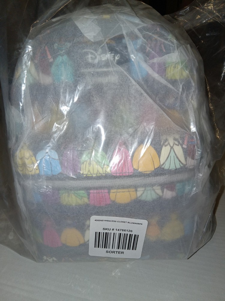 Disney Princess Dress Loungefly Mini Backpack In Plastic Never Opened New!!