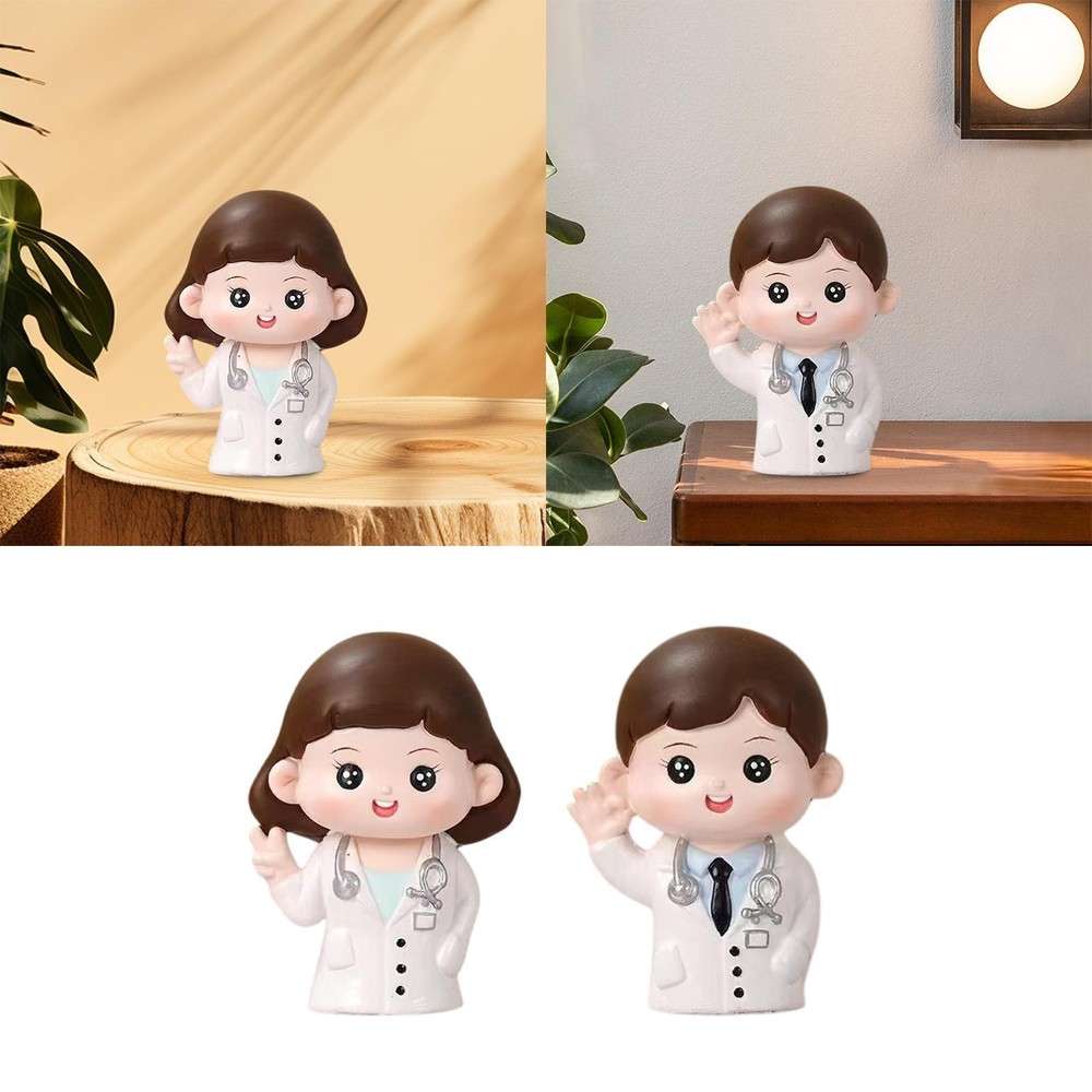 Cute Doctor Statue Resin Sculpture for Desktop Table or Engagement Gift