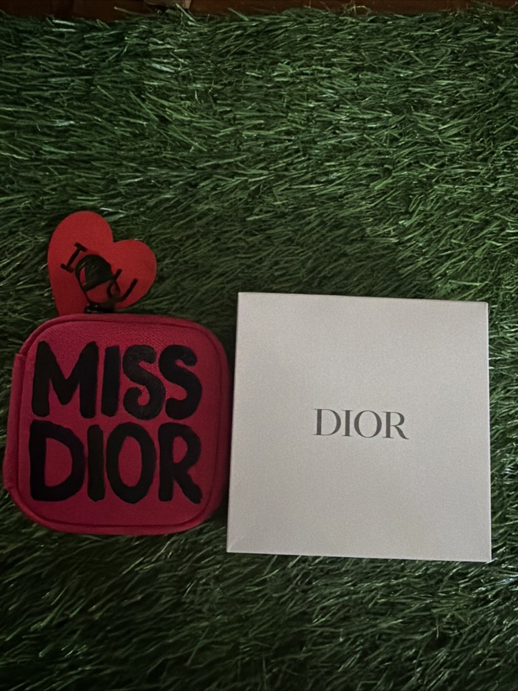 Miss Dior perfume case , makeup pouch + 4 Mini Splash Perfumes