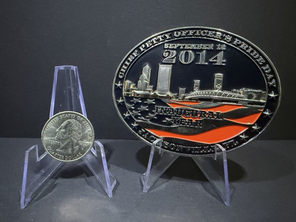 US Navy Chief Petty Officer Challenge Coin E7 2014 Jacksonville CPO Pride Day-image