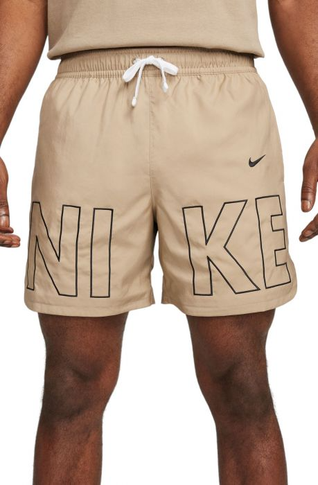 Nike Woven Monogram Flow Shorts Mens Tan Workout Running FJ1653 247
