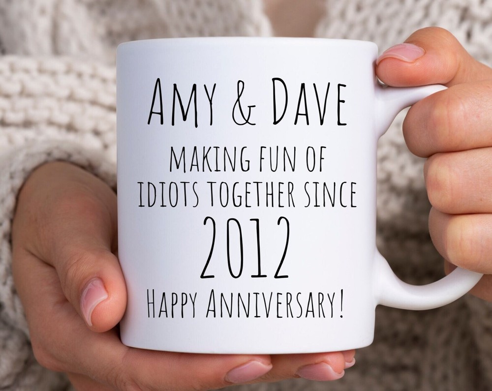 Personalized Wedding Anniversary Mug Personalized Anniversary Gift Funny