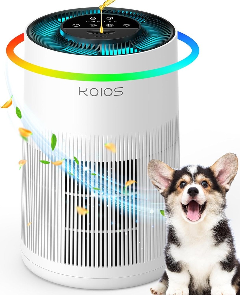 Air Purifiers for Home Large Room 1200ft², KOIOS H13 True HEPA White