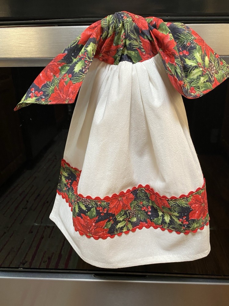 Unique Tie Design Hanging Kitchen Tea Towel Hand Towel. Flower Sack. Christmas￼￼