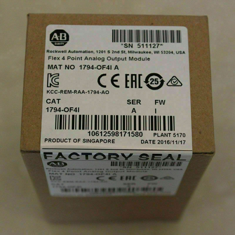 New Allen-Bradley 1794-OF4I Flex 4 Point Analog Output Module 1794OF4I