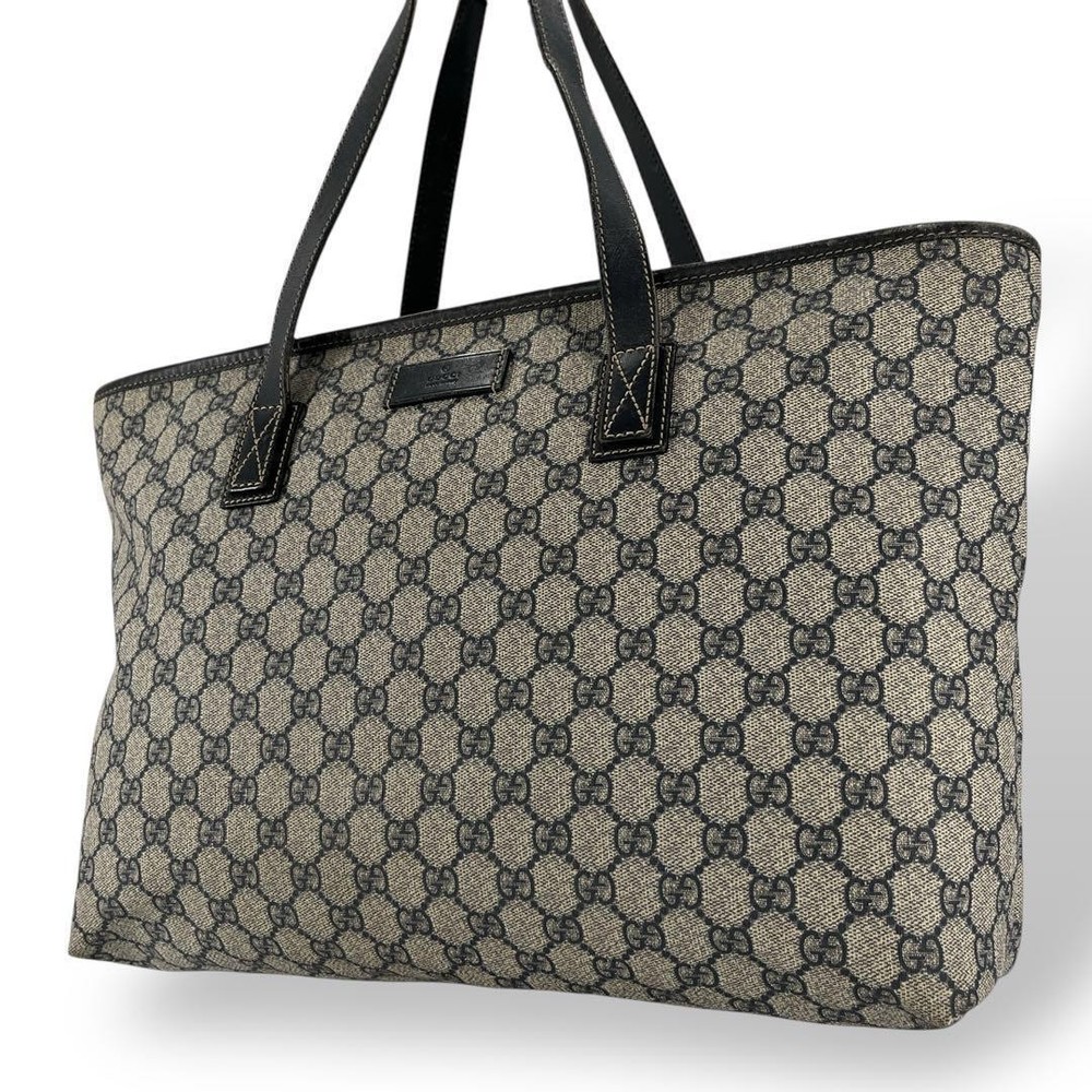 GUCCI GG PVC Beige Tote Bag Authentic G0805611