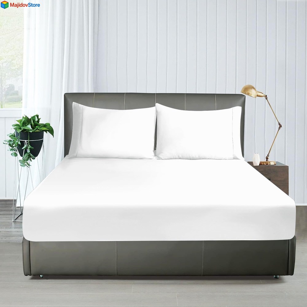 Fitted Sheet Only Viscose Derived from Bamboo, Bottom Sheet for Full Size Be ...