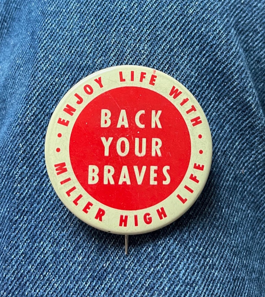 1957 World Series Milwaukee Braves Miller High Life Beer 1 15/16