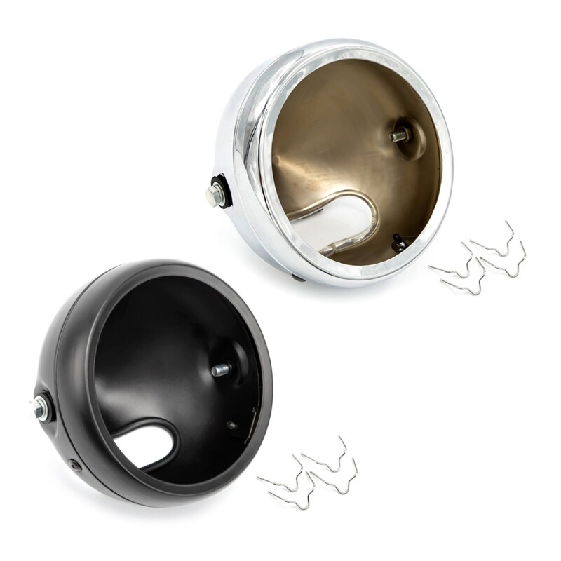 5.75 Motorcycle Headlight Housing Headlamp Light Bulb Bucket