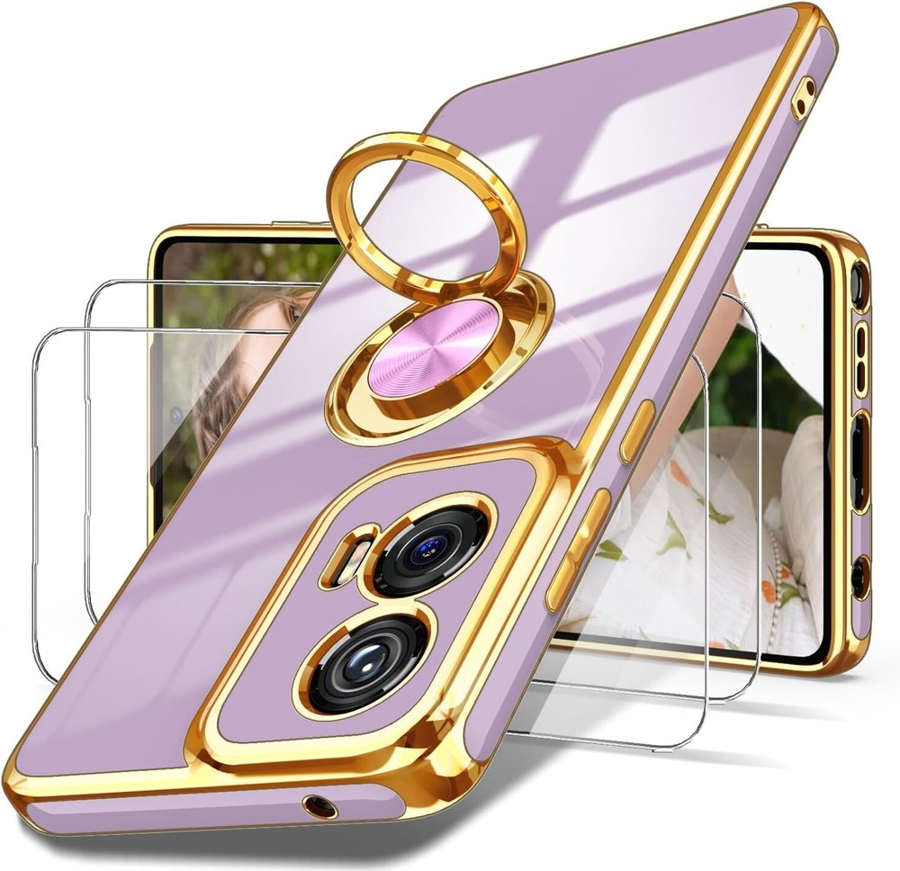 For Moto G Stylus 5G 2024 Case With 360° Rotatable Ring Holder Kickstand Cover
