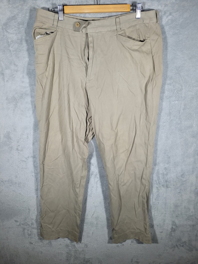 Country Road Men's Slim Fit Beige Chino Pants Size 36 Low Rise Zip Fly Tapered