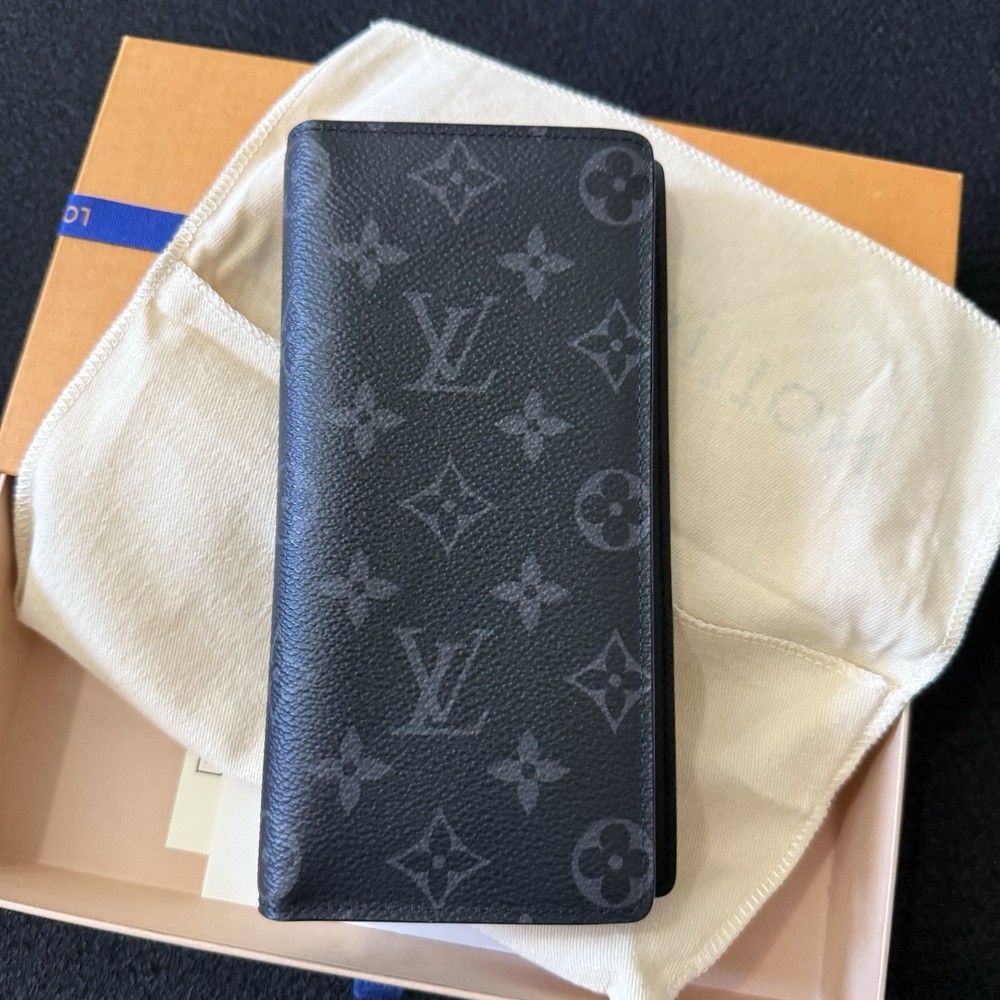Louis Vuitton | Brazza Wallet | Black Monogram Eclipse | Pre-Owned Excellent
