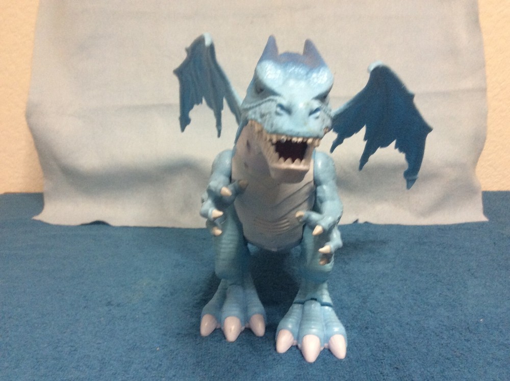 Zuru Robo Alive Light Roaring Ice Blasting Dragon & Raptor Dinosaur Tested