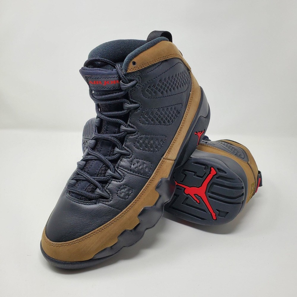 Men's Size 6.5 Air Jordan 9 Retro 2024 Black Light Olive Shoes HV4794-030