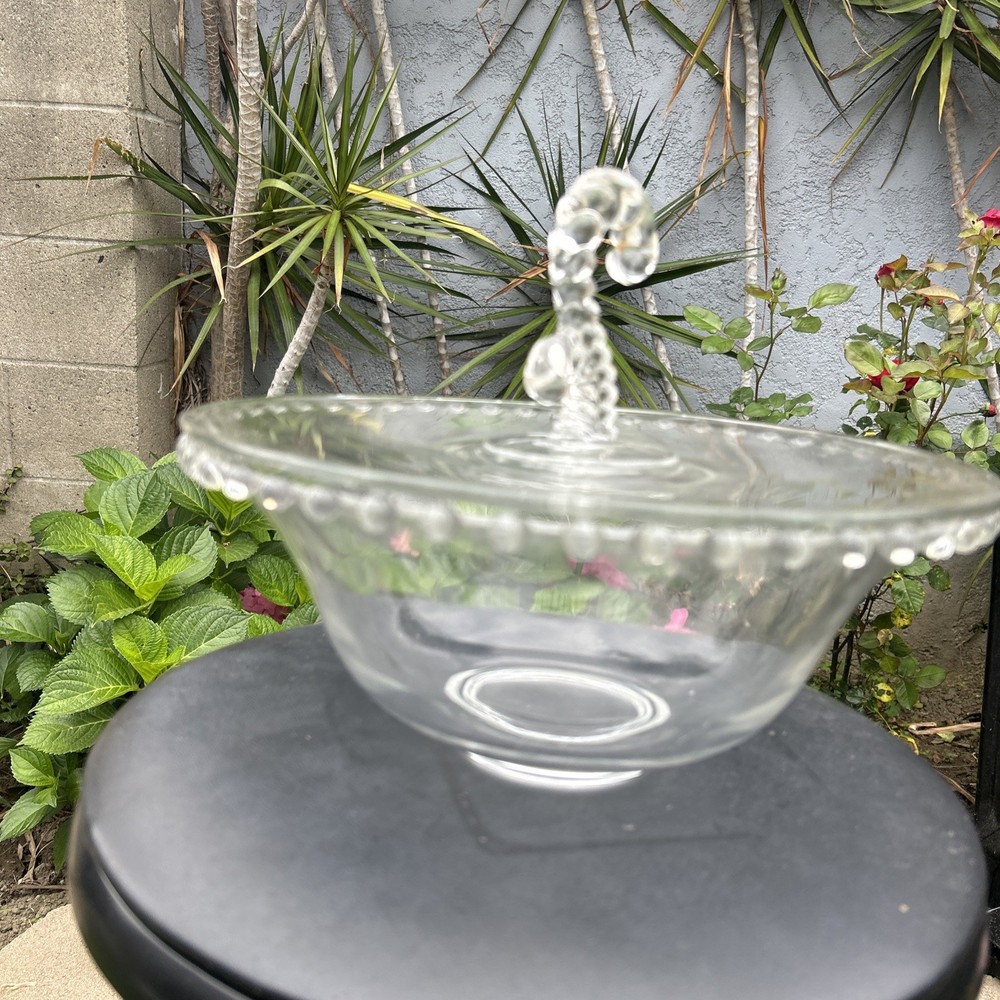 Imperial Candlewick Crystal 8-Inch Covered Candy Dish and Vegetable Bowl 400/65  